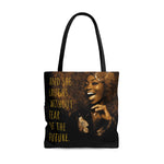 Inspirational Ethnic Tote Bag with Quote, Tote Bag with Black Woman Tote Bag with Inspirational Quote