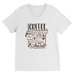 Coffee Because Adulting is Hard Premium V-Neck T-Shirt