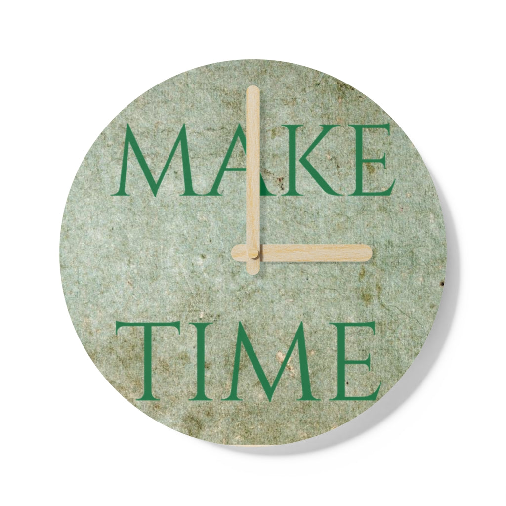 Vintage Make Time Wooden Wall Clock