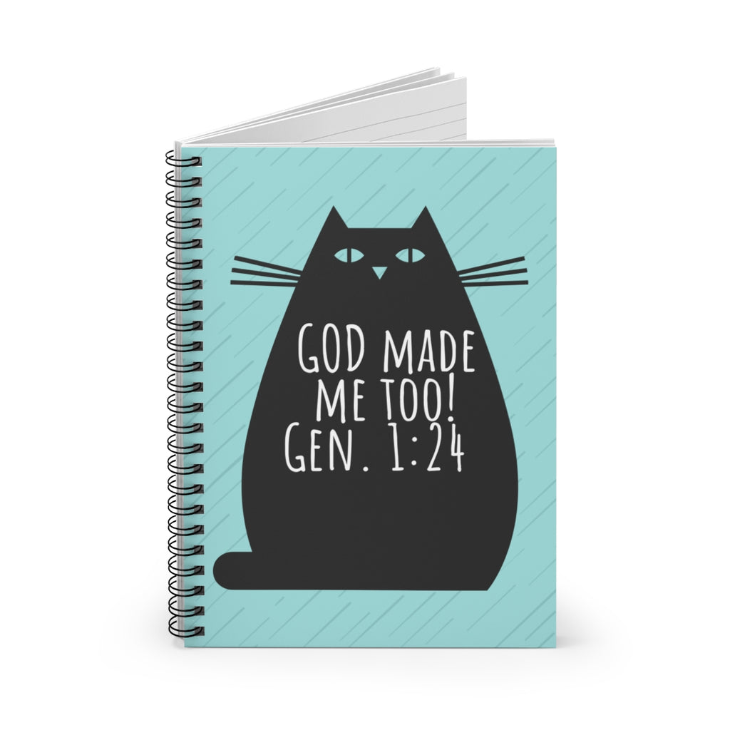 Copy of Cat Themed Spiral Notebook - Ruled Line