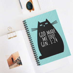 Cat Themed Spiral Notebook - Ruled Line