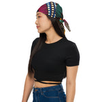 Colorful Ethnic Headwear Print Bandana, Multicolored Headband Scarf