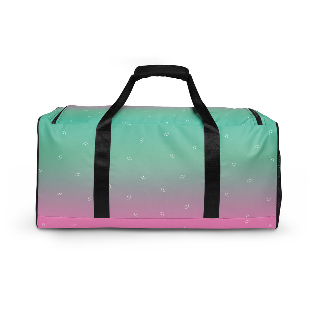 Pastel Pink and Green Duffle bag, Pastel Gym Bag