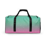 Pastel Pink and Green Duffle bag, Pastel Gym Bag