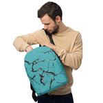 Dark Teal Marble Minimalist Backpack