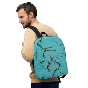 Dark Teal Marble Minimalist Backpack
