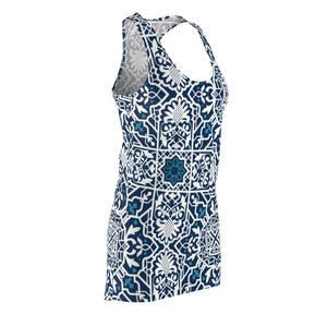 Summer Indigo Women's Cut & Sew Racerback Dress