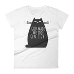 Cat Creation Tee, Cat Themed T Shirt, Cat T Shirt with Inspirational Quote
