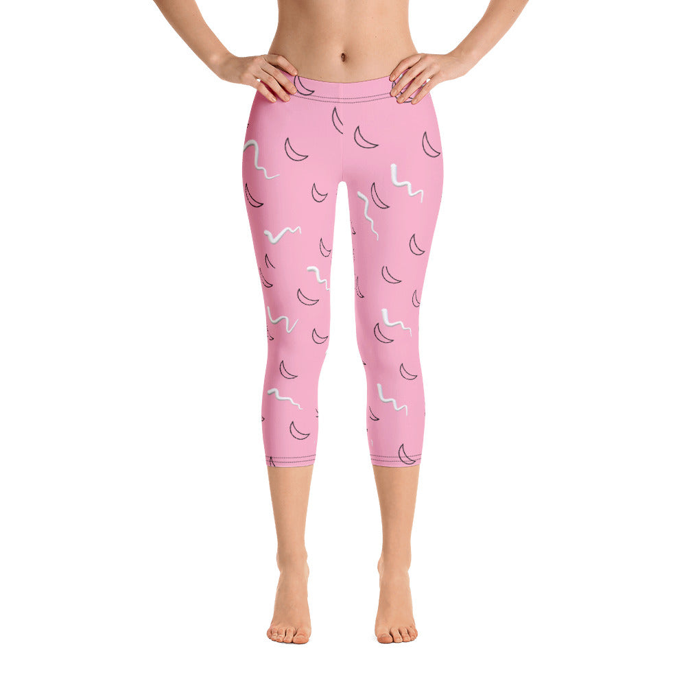 Pink Moon Capri Leggings