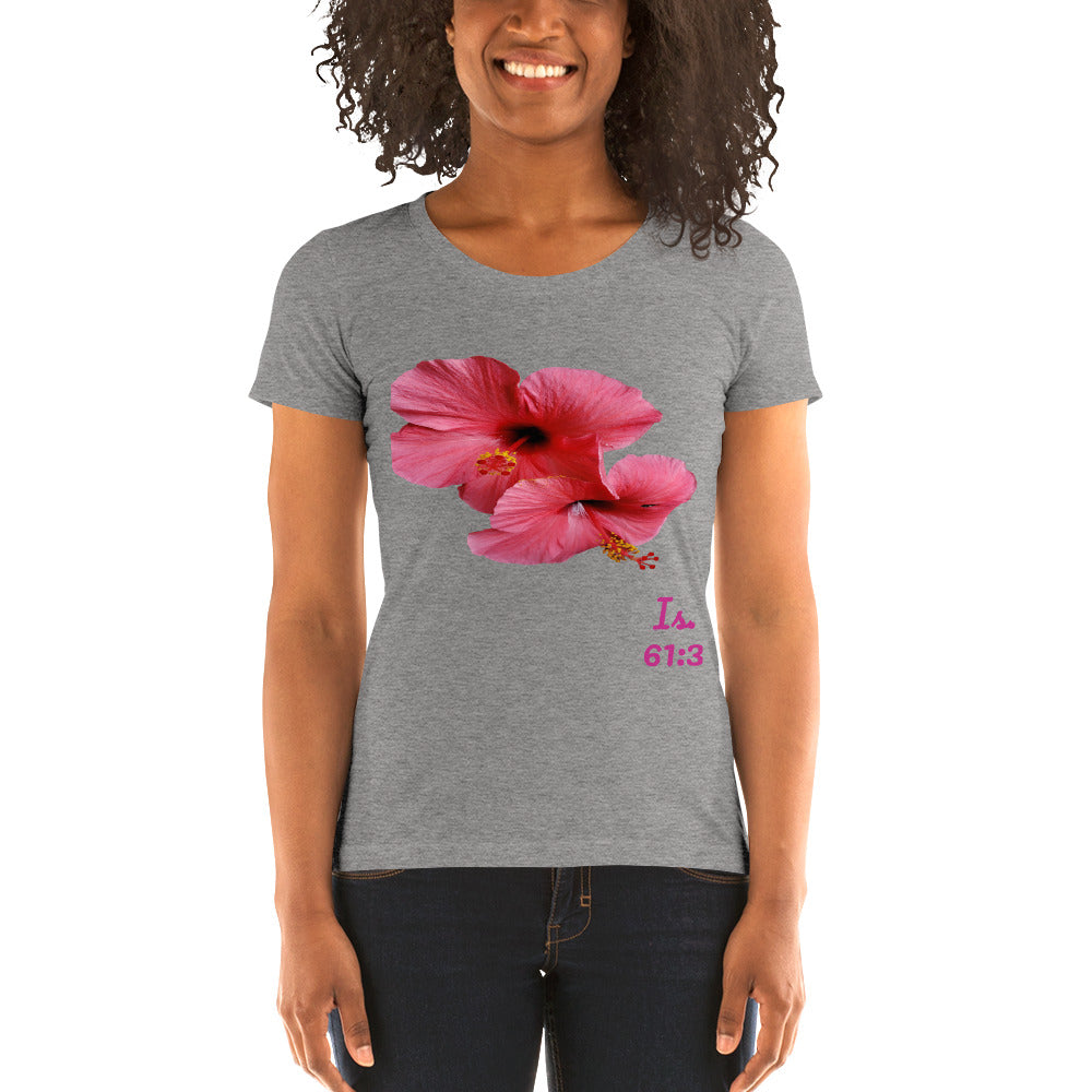 Hibiscus Beauty for Ashes Ladies' short sleeve t-shirt