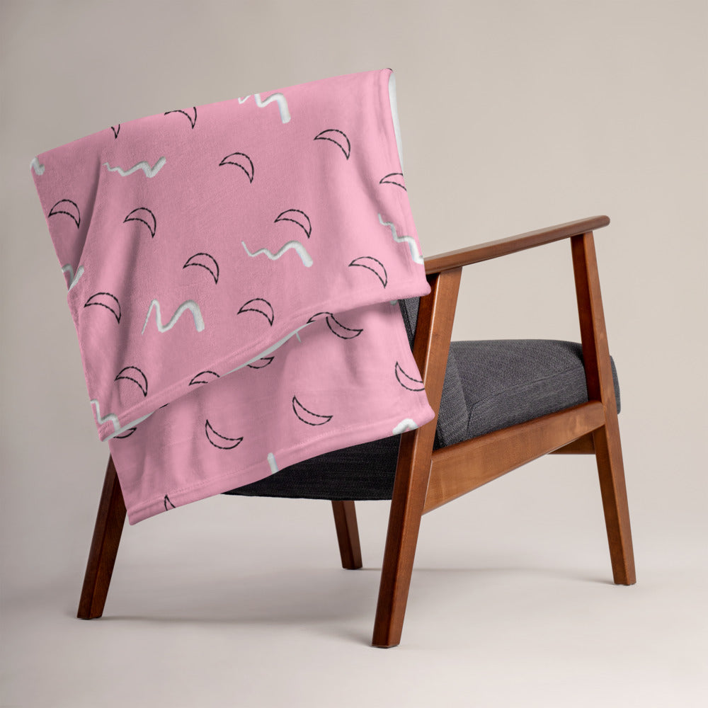 Copy of Pink Moon Throw Blanket