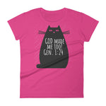 Cat Creation Tee, Cat Themed T Shirt, Cat T Shirt with Inspirational Quote