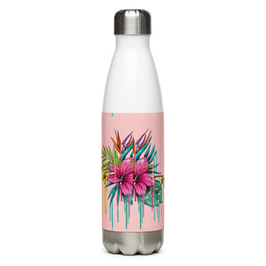 Floral Stainless Steel Water Bottle with Design, Stainless Steel Bottle