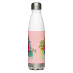 Floral Stainless Steel Water Bottle with Design, Stainless Steel Bottle
