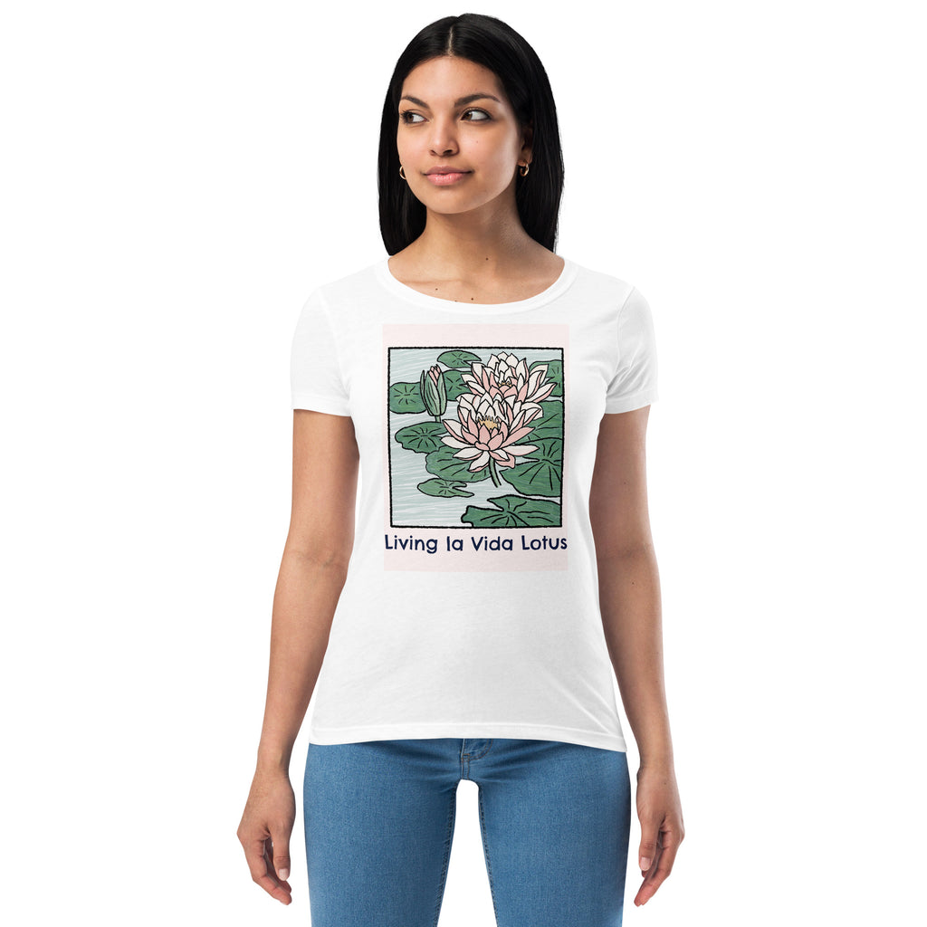 Living La Vida Lotus Women’s fitted t-shirt